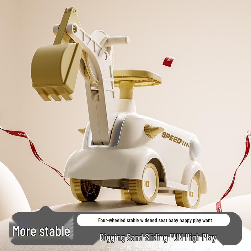 Four-Wheel Balance Bike & Stroller for Kids 1-3 Years