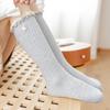 Girls Princess Lace Ruffle Knee High Socks Soft Cotton Long Tube Socks For Children Age 3-13 Years