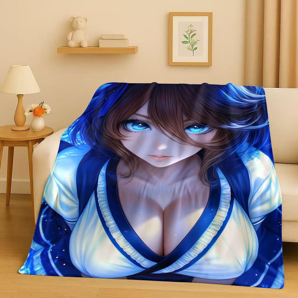 26 Style Sexy Bikini Girls Cartoon Anime Characters Flannel Blanket,Soft Plush Throw for Home Bedroom Bed Sofa Cover Trave Gift