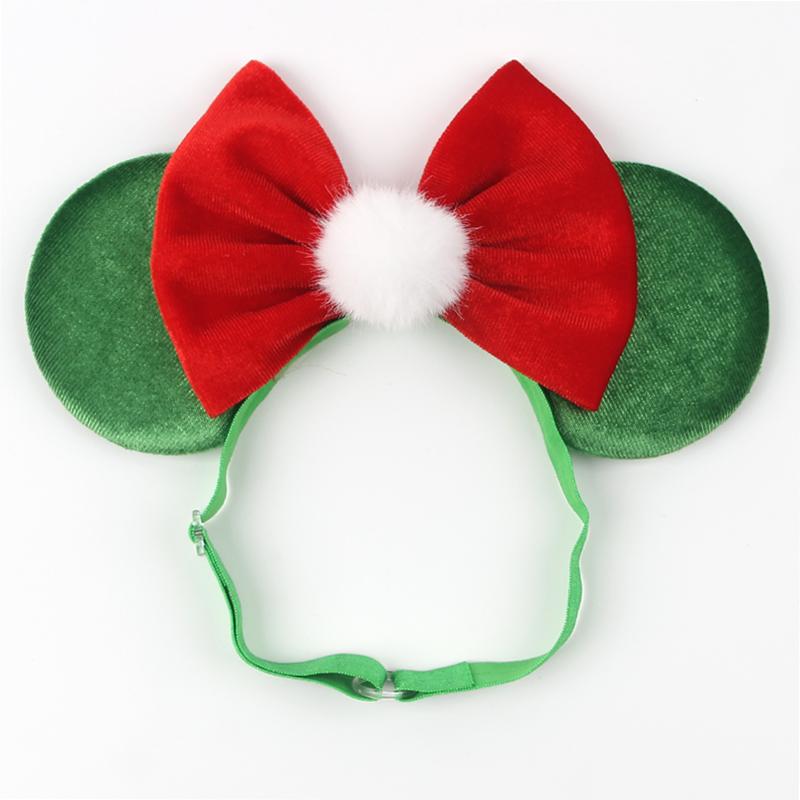 Disney 3.3"Minnie Mickey Urechi Bentițe Elastice Nou-născut Modă Sclipici Ajustat Bentiță Păr Bebeluş DIY Accesorii Păr Festival Călătorie