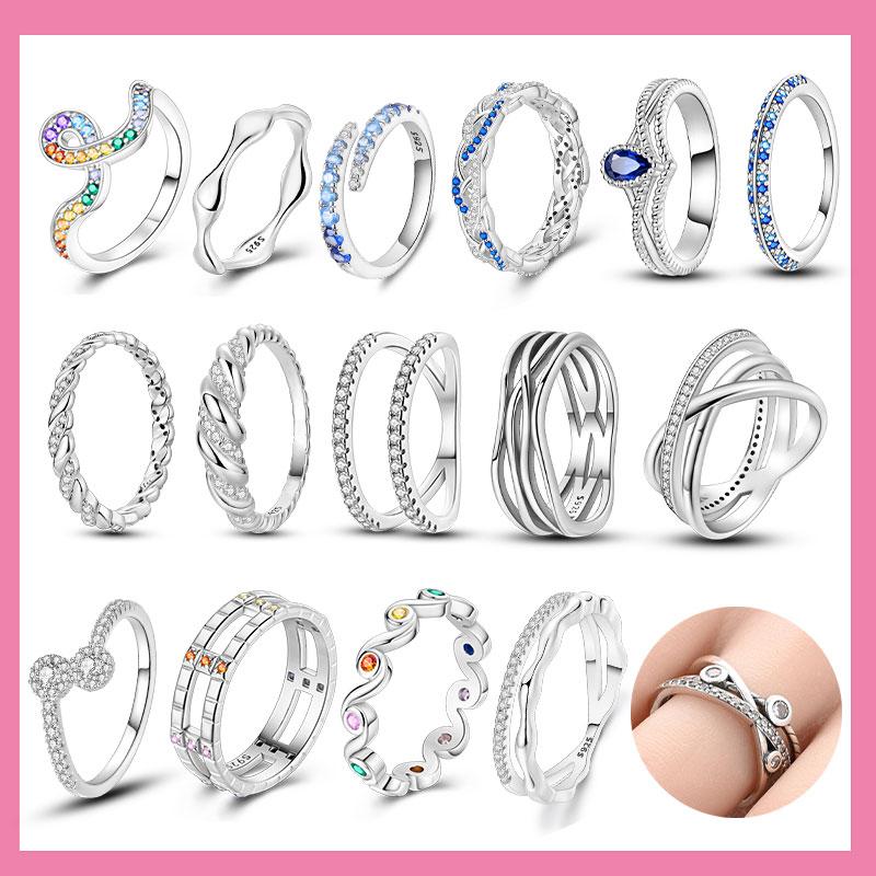 Valentine Day Engagement Ring copper Heart, Red, Pink, White, Blue Ring for Women Holiday Jewellery Gift High Quality