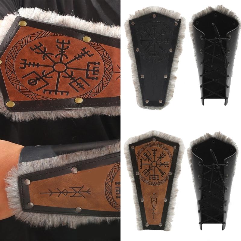 Knight Gauntlet Medieval Arm Cuff Renaissance Costume Arm Guard PU Armor Bracers Arm Gauntlet Steampunk Arm Sleeves