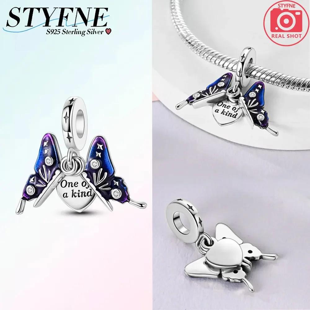 Animal Firefly Green Spring Bird Butterfly Beads Fit Bracelet Charms Copper Original Jewelry Making Women Anniversary Gift