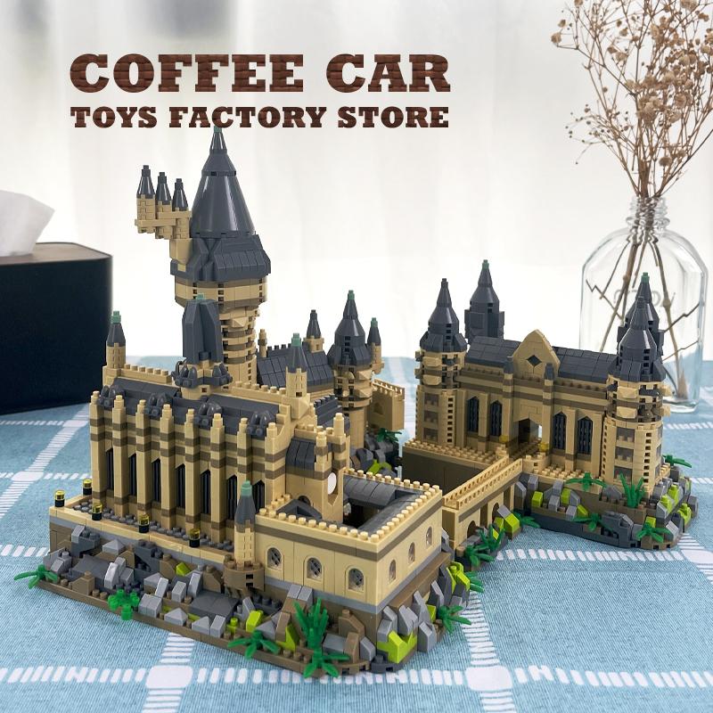 Non-Toxic Creative Magic School Model Diamond Bricks Sets Medieval Castle Moc Building Blocks Diy Plastic Toys Adult Kids Christmas Gifts