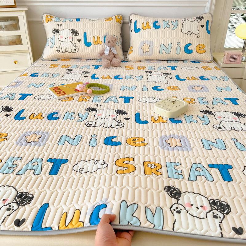 New Cartoon Comic Latex Summer Mat Washable Fresh Baby Ice Silk Summer Mat Child Air Conditioner Soft Seat