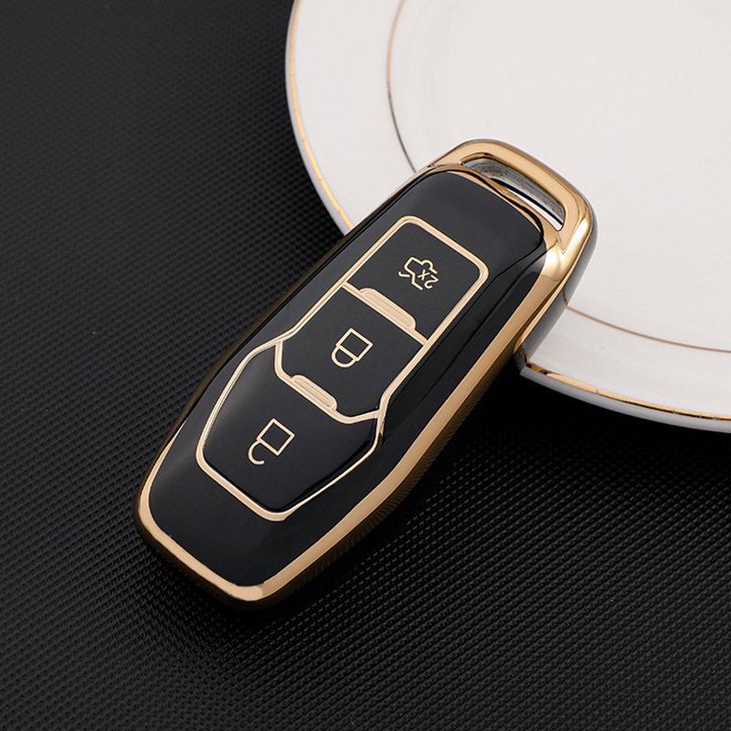 Gold Edge Car Key Case for Ford Edge, Mondeo, Taurus, Explorer, Mustang