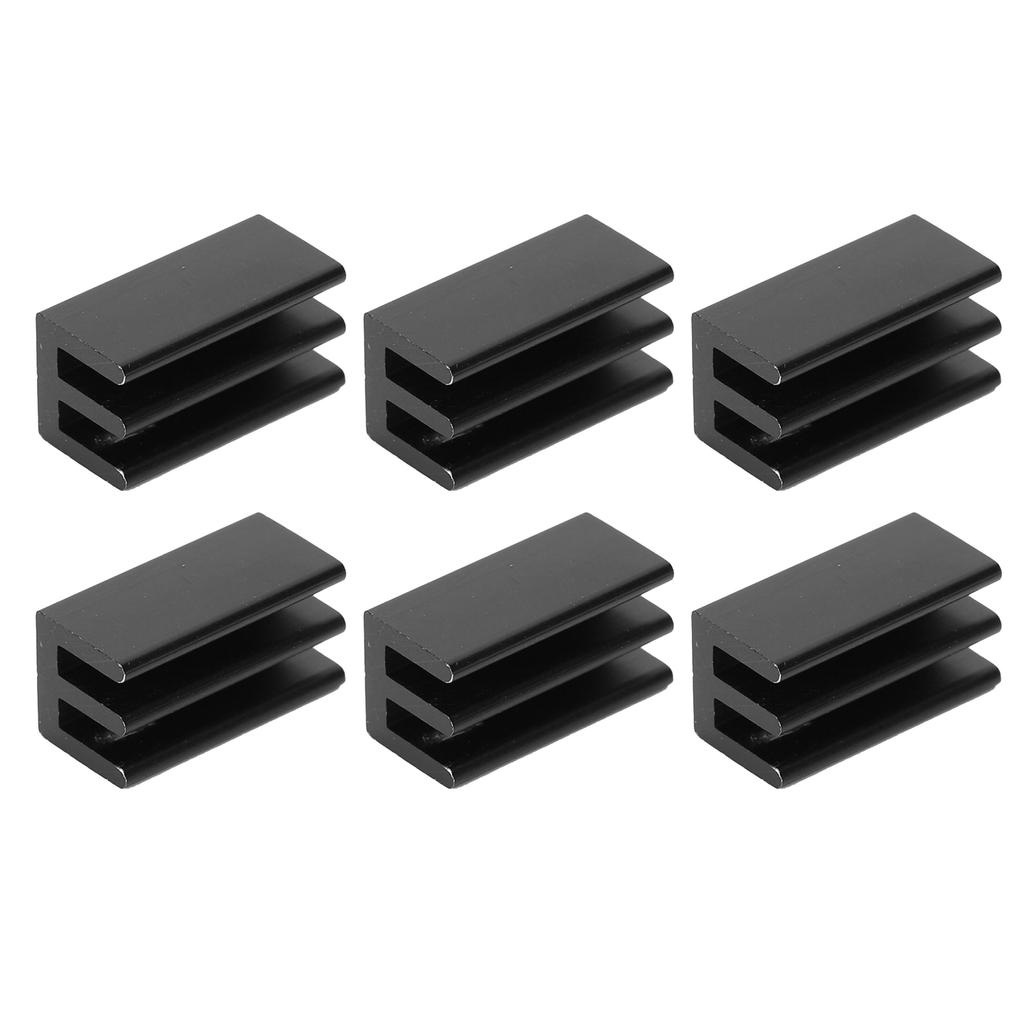 20Pcs Aluminum Heat Sink Cooling Radiator CPU Cooler Industrial Components Q8.5x8x16 Black