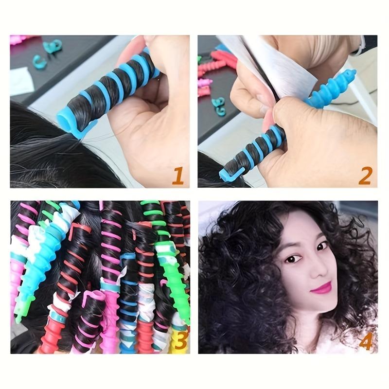 26pcs Multicolor Spiral Hair Curlers Suitable for Salon & Home Use - Hot-Resistant Plastic Rollers with Spiral,Hairstyling Tool