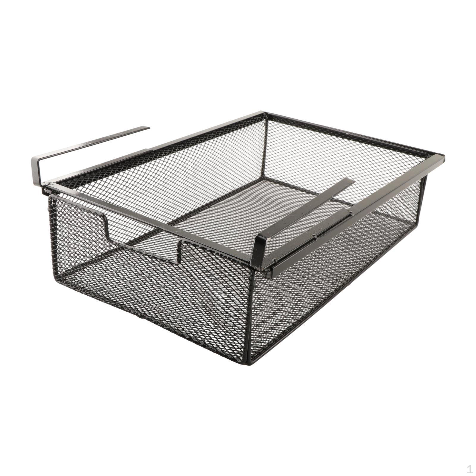 

Ящик для хранения, Настольный органайзер, Экономия места, Полка, Контейнер, Подвесной на стол выдвижной чёрный