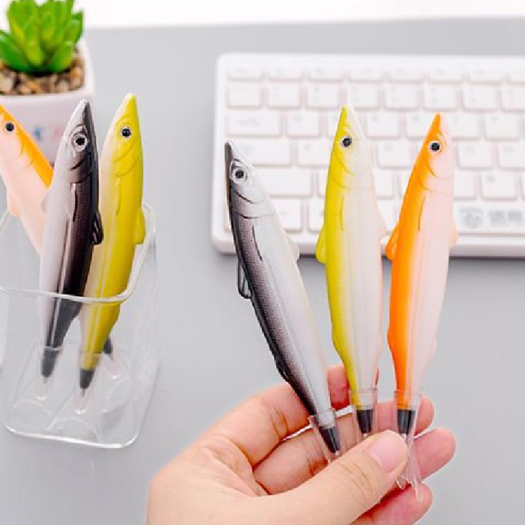 Lovely for Creative Fish Pen Ballpoint Pen Green/Orange/Black Writing Practice Pen for Kids Adult
