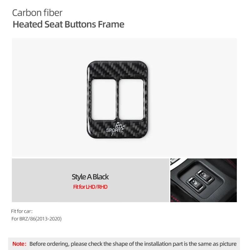 For Subaru BRZ/Toyota GR86 2013-2020 Carbon Fiber Car Interior Center Console Seat Heating Trim Sticker Tuning Decor Accessories