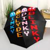 Pac-Man Game Pattern Folding Umbrella Windproof Waterproof Umbrella Outdoor Travel Sunshade Umbrella