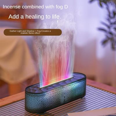 Stolní simulovaný plamenový aroma difuzér Domácí barevná atmosférická lampa Rychlá hydratace Difuzér esenciálních olejů