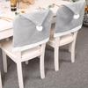Christmas Grey Hat Chair Back Cover Xmas Chair Decoration Christmas Home Decor