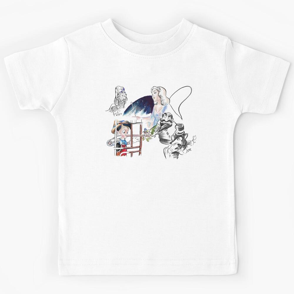 Story Lines - Pinocchio Characters Kids T-Shirt 100