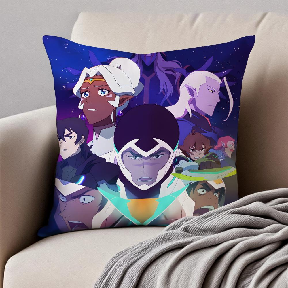 

Epic Anime VVoltron Legendary Defender Cushion Cover Pillowcase Antidustmite Invisible Zipper Short Plush Sofa Cushion 30X30cm
