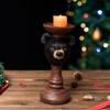 Christmas Black Bear Candlestick Ornaments Home Fine Use Living Room Entrance Tabletop Resin Craft Christmas Decorations