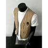 Mens Retro Workwear Vest Functional Sleeveless Jacket Outdoor Streetwear