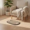 Foot Massage Mat Wooden with Reflexology Points Oval for Office