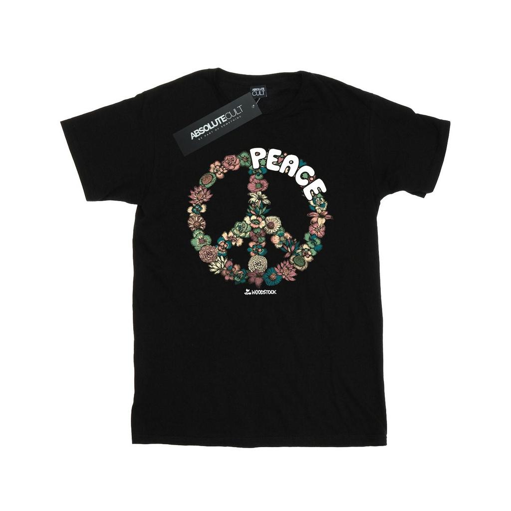 Woodstock Mens Floral Peace T-Shirt