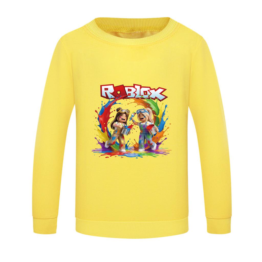 5577 Multi-color Children Boys Girls Roblox Printed Round Neck Long Sleeves Sweatshirt Top