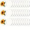 6/20Pcs/Lot Acrylic Clear Circle Discs Keychain Set with Leather Tassel Pendant Jump Rings for Vinyl Kit DIY Keychain Vinyl Crafting