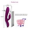 Rabbit Vibrator For Women Dual Stimulator G Spot Clitoris Nipple Massager 2 in 1 Adult Sexy Toys