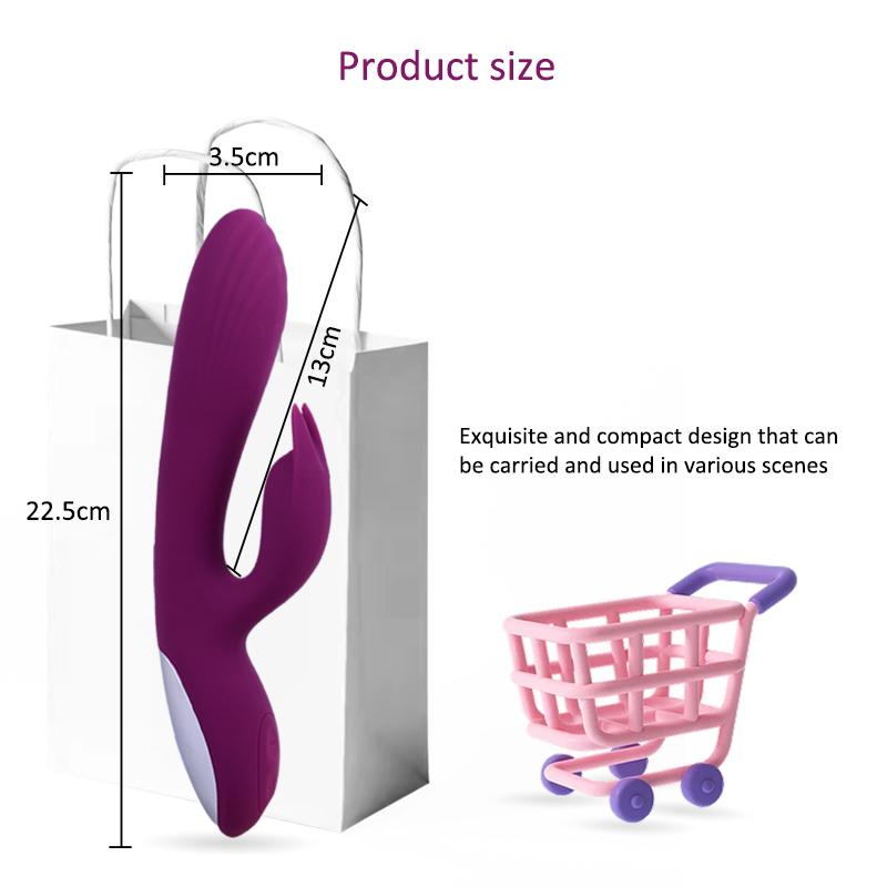 Rabbit Vibrator For Women Dual Stimulator G Spot Clitoris Nipple Massager 2 in 1 Adult Sexy Toys