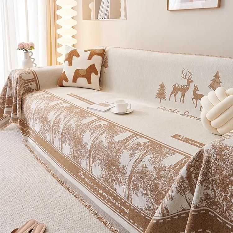Sofa Cover Towel Ins Style Chenille Sofa Cover Cloth All-Inclusive Four Seasons Universal Anti-Scratching Sofa Cover Cushion