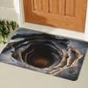3D Optical Illusion Rug Non-Slip Visual Trap Floor Mat Bottomless Pit Visual Illusion Doormat