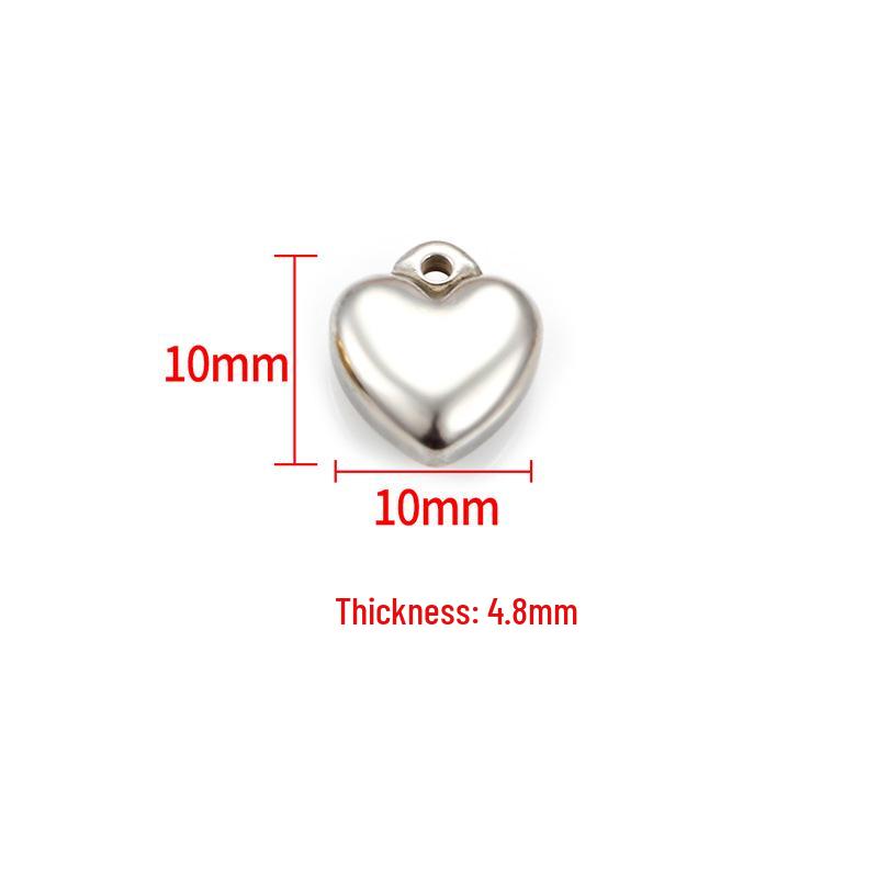 Stainless Steel Heart Lock Pendant for DIY Necklaces & Bracelets - Couple's Fashion Accessory