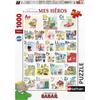 1000 Piece Puzzle Babar's ABCs - Adults and Children from 12 Years Old - My Heroes Collection - 87364 - Nathan