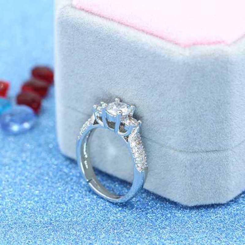 Sace Gems Klassisk kobberlegering sirkonring damesmykker bryllupsløftefestgave