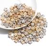 100pcs Star CCB Beads Gold Rhodium Color Pentagram Loose Spacer Bead For Jewelry Making DIY Crafts Bracelet Necklace Accessories