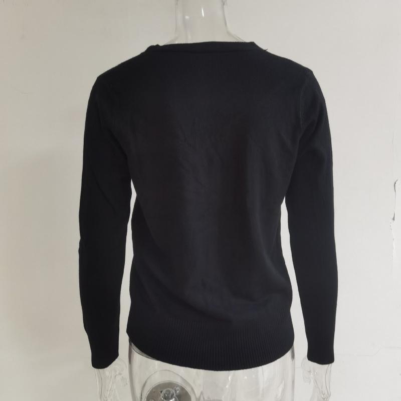 Jesień Nowy Slim Fit Casual Dzianinowy Kardigan Kobiety Moda Vintage Luźny Sweter z Dekoltem w Serek Kurtka Damska Zimowa Odzież Eleganckie Damskie Kardigany 25065