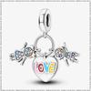 Three Piece Set Charm Beads Fits Charms Bracelet for Women 925 Silver Pendant Bead DIY Jewelry Gift