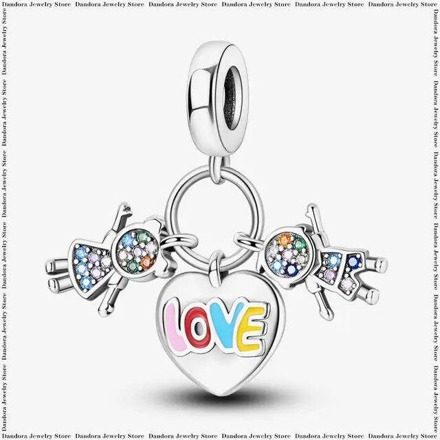 Three Piece Set Charm Beads Fits Charms Bracelet for Women 925 Silver Pendant Bead DIY Jewelry Gift