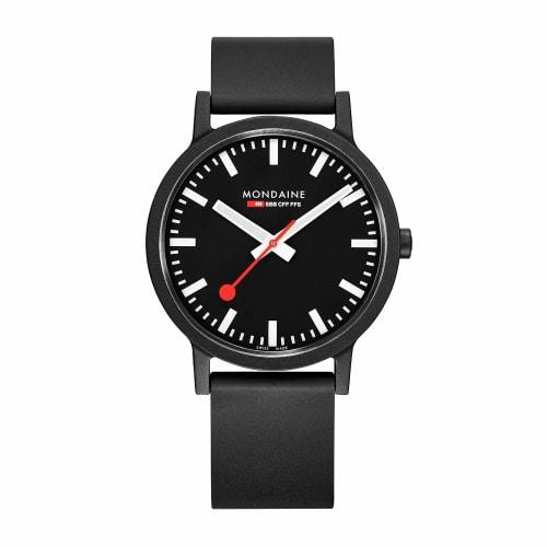 Mondaine Essence Watch MS1.41120.RB, Officially Imported, Black