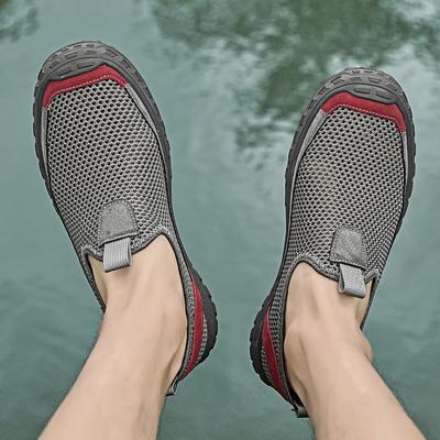 Fashion Spring Mesh Casual Shoes Massage Sole Breathable Comfortable Men's Outdoor Hiking Shoes Versatile Camping Beach Shoes Men's