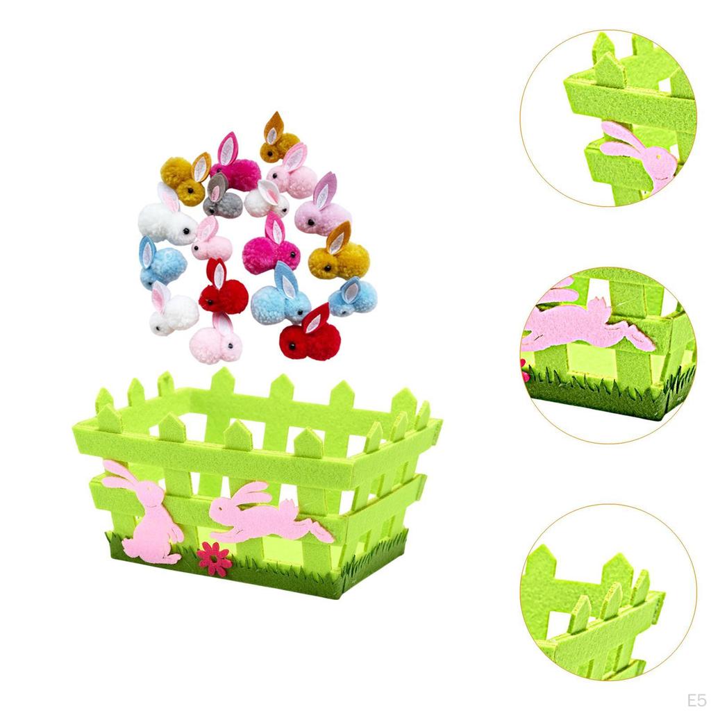 Prefilled Easter Basket Fillers Gift Doll Organizer Stuffed Animals Rabbits Bulk for Carnival