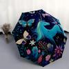 1pc Fantasy Unicorn Garden Umbrella with Plastic Handle,Suitable for All Seasons Home Travel Outdoor UmbrellaDD105