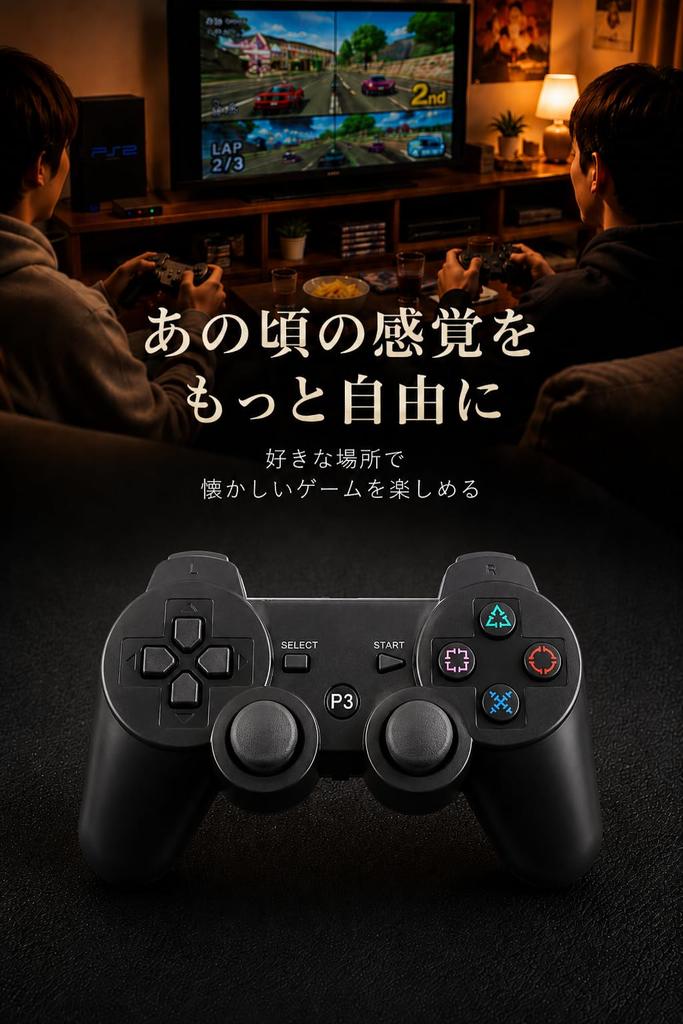 Equivalent PS3 Wireless Compatible Controller Vibration Support Bluetooth Connection [Genuine Layout] K&SGAMER / /