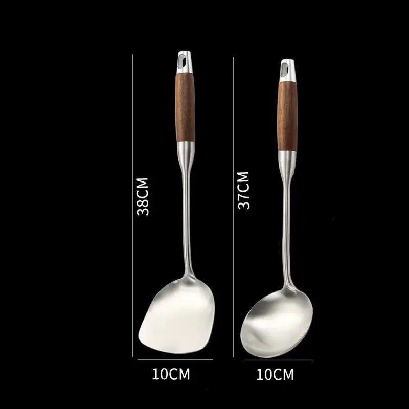 German Stainless Steel Multifunctional Kitchen Spoon: Colander, Ladle, Stir-Fry, Frying.