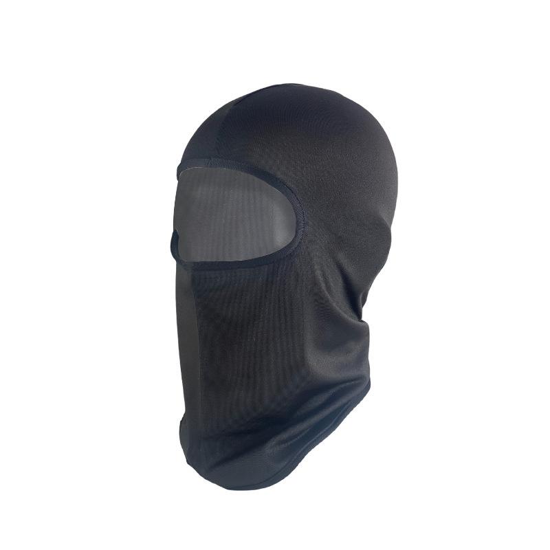 Unisex Milk Silk Balaclava Breathable Sun Protection Cycling Face Mask Windproof Motorcycle Helmet Liner Summer Sports Head Cover чёрный