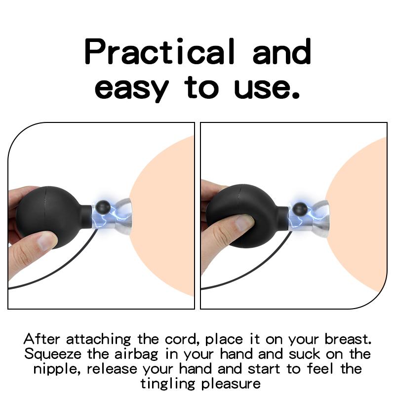 Electric Shock Massage Nipple Sucker Clamps Clitoris Stimulator SM Sex Toys For Women Couple Tool Adult Game Product Bondage Set