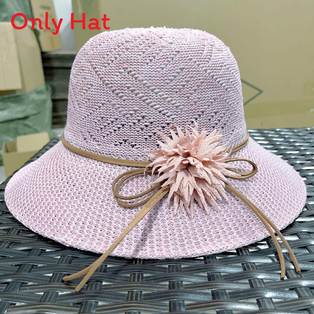 Summer Straw Hat With Big Brim For Sun Shade And Outdoor Activities