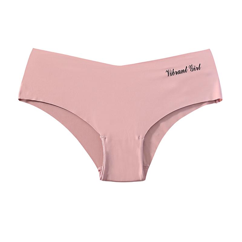 

TERMEZY Women s Sexy Seamless Briefs One-Piece Solid Color Thin Underwear & Ice Silk Letter Printed Briefs one size