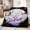Luffy D Print Blanket Warm Comfortable Flannel Blanket Suitable for Bedrooms,Sofas, Beds,Chairs,Travel 50