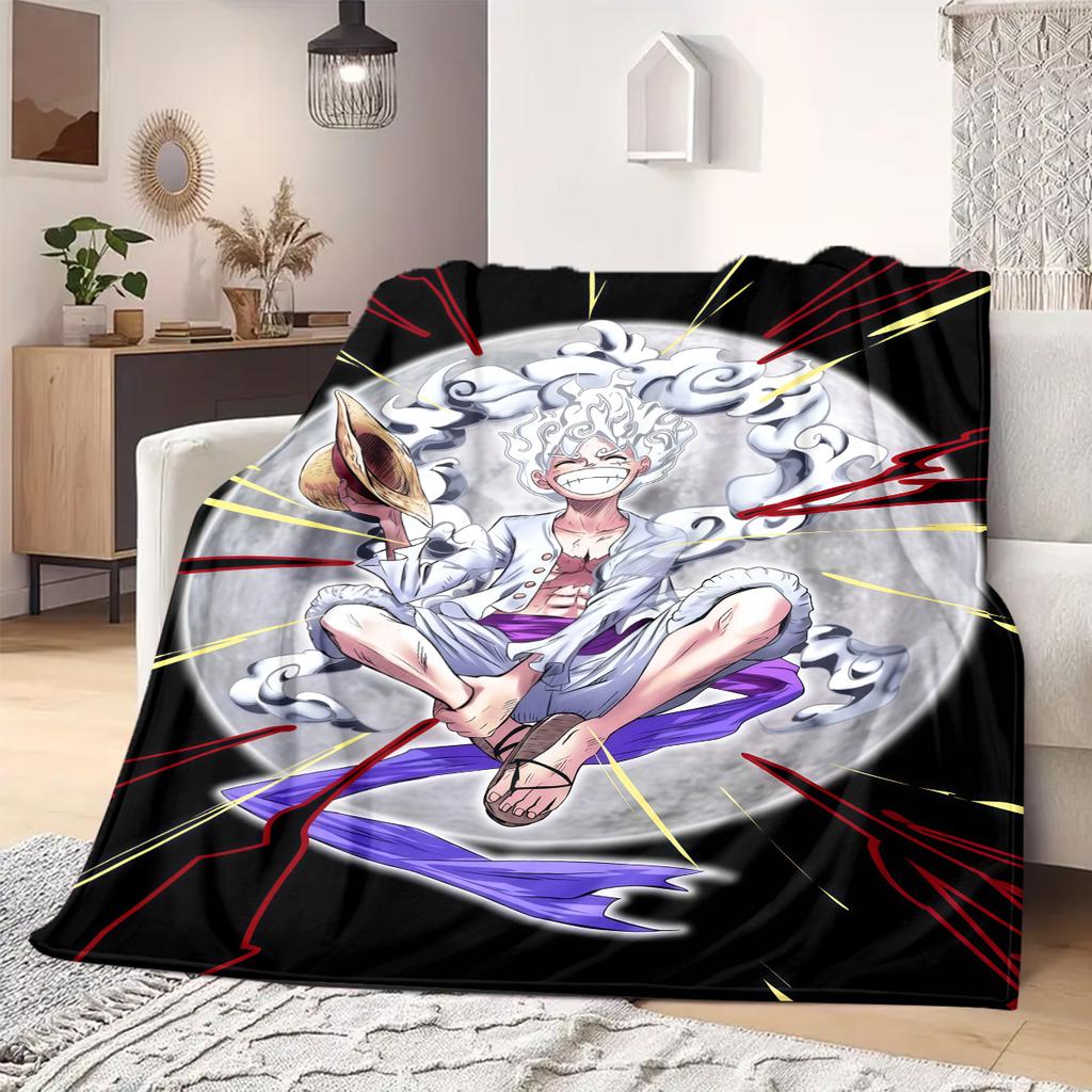 Luffy D Print Blanket Warm Comfortable Flannel Blanket Suitable for Bedrooms,Sofas, Beds,Chairs,Travel 50