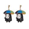 925 Silver Spirited Away No-Face Man Cartoon Earrings, Creative Alloy Drip Oil Ear Studs Jewelry.